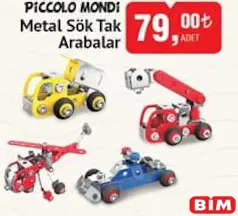 PİCCOLO MONDİ METAL SÖK TAK ARABALAR